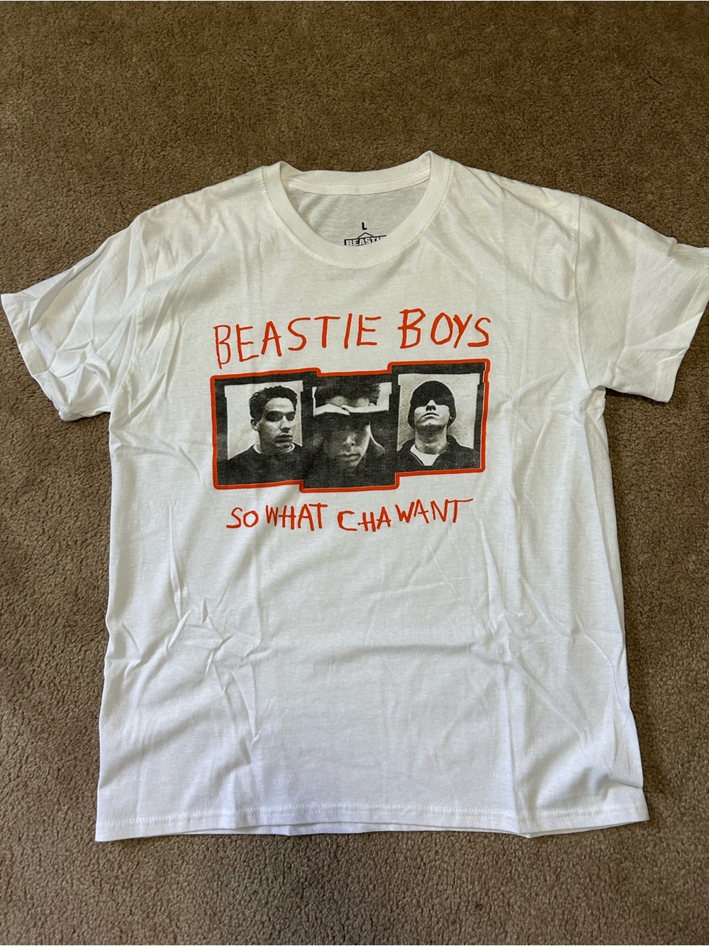 Beastie Boys White Graphic Short Sleeve Tee